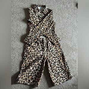 MNG Animal Print Jacket and Bermuda jeans